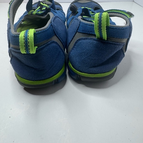 Keen Kids Blue and Neon Green Sandals Size 7 - Picture 4 of 8